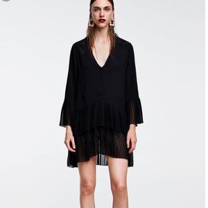 ZARA Women’s Black Pleated Dress